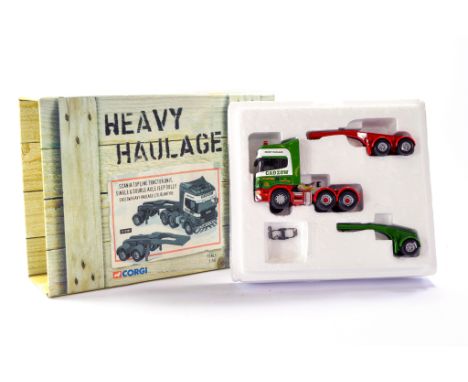 Corgi 1/50 Diecast Model truck issue comprising No. CC12909 Scania Topline Tractor Unit Single and Double Axle Jeep Dolly in 