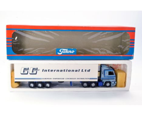 Tekno Diecast Model Truck issue comprising Scania Fridge Trailer in the livery of Geoff Gilbert. Good to Very Good. Looks to 