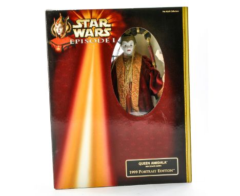 Hasbro Star Wars issue comprising Episode 1 figure Queen Amidala in Red Senate gown. 1999 portrait edition. Appears Excellent