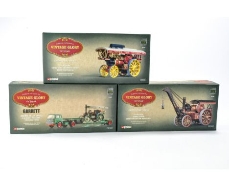 Corgi Diecast Vintage Glory 1/50 issues comprising 1) No. 22402 Bedford TK Low Loader and Garrett Engine, Princess Royal plus