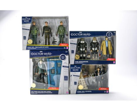 Character Doctor Who figure sets comprising of 1) Coal Hill School Remembrance of the Daleks 2) The Sontarans.3) U.N.I.T. 197