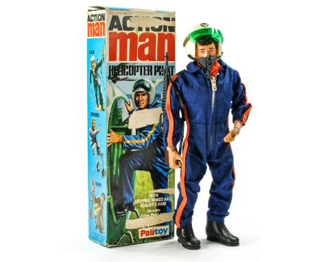 Palitoy Action Man original issue comprising Helicopter Pilot. Appears to be very good, with minimal signs of wear. Original 
