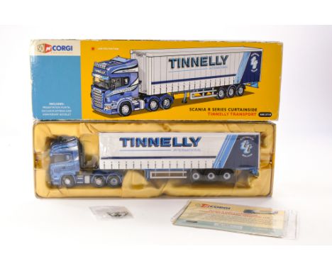 Corgi Diecast Model Truck issue comprising No. AN13710 Scania R Curtainside in the livery of Tinnelly. Generally, Very Good, 