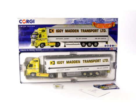 Corgi Diecast Model Truck issue comprising No. CC14029 Volvo FH Fridge Trailer in the livery of Iggy Madden. Generally Good, 