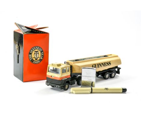 A group of Guinness collectables including Corgi promotional Ford Truck and Tanker in addition to other items. 