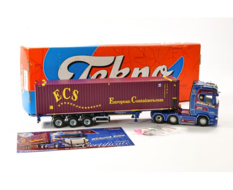 Tekno Diecast Model Truck issue comprising Scania S580 Container Trailer in the livery of Richard King. Generally, Very Good,