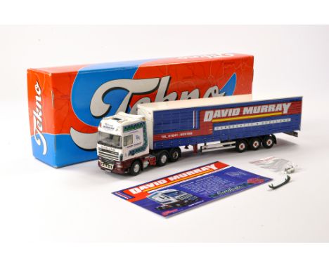 Tekno Diecast Model Truck issue comprising Scania DAF XF Curtainside Trailer in the livery of David Murray. Generally, Very G