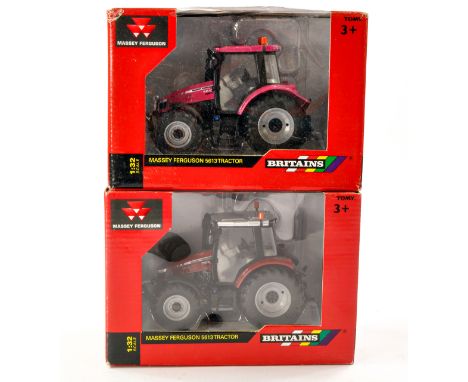 Britains 1/32 Farm Issues Comprising 1) Massey Ferguson 5613 pink edition Tractor. Appears Excellent and secured in Box with 
