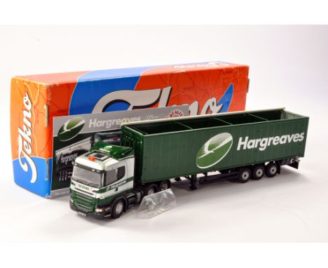 Tekno Diecast Model Truck issue comprising Scania R Bulk Trailer in the livery of Hargreaves. Limited Edition 108 of 200. Gen