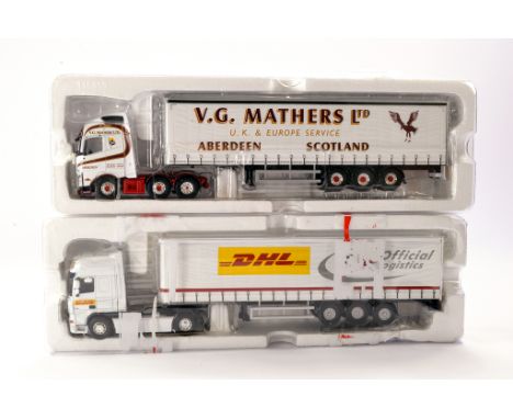 Corgi Diecast Model Truck issue comprising Martley Code 3 DAF Curtainside in the livery of DHL, looks Good to Very Good with 