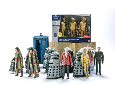 Character Doctor Who figure sets comprising of Warriors of The Deep. Appears Excellent with no obvious sign of fault. Box Exc