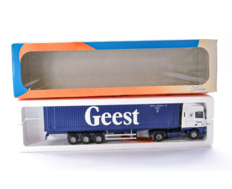 Tekno 1/50 Diecast Model Truck issue comprising DAF Container trailer in the livery of Geest. Appears Very Good to Excellent 