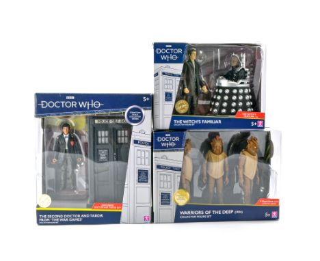 Character Doctor Who figure sets comprising of 1) The Witch's Familiar. 2) Warriors of the Deep. 3) The Second Doctor and Tar