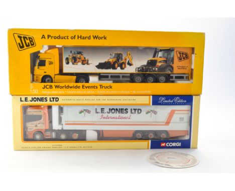 Corgi Diecast Model Truck issues comprising No. CC12908 Scania Topline Fridge Trailer in the livery of LE Jones. Very Good, c