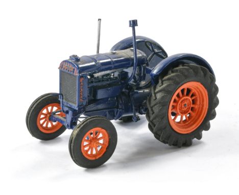 Hand built Scaledown 1/32 Farm issue comprising Fordson Standard (Blue) Tractor. Model with signs of some display wear, would