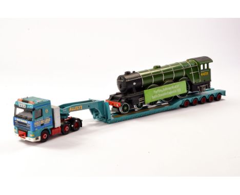 Corgi Diecast Model Truck issue comprising No. CC13213 DAF Low Loader with Flying Scotsman Load in the livery of Allelys. Gen