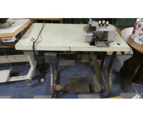 A Vintage Industrial Singer Sewing Machine 990B43 