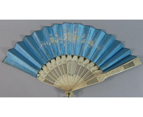 A Vintage 16 Cane Fan 