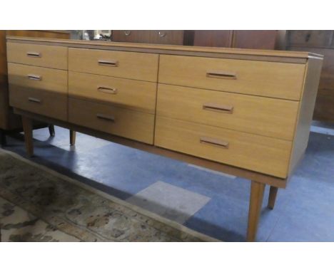 A Vintage Nine Drawer Chest, 154.5cm Wide 