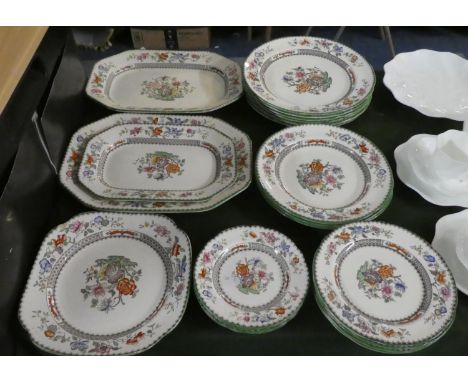 A Collection of Copeland Spode Chinese Rose Dinner and Meat Plates, Side Plates etc 