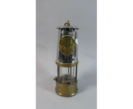 A Brass Mounted Miner's Safety Lamp 