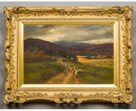 DAVID FARQUHARSON (1840-1907) BritishMoorland Scene Near Loch Tummel, PerthshireOil on canvas, signed and dated 1904, old lab