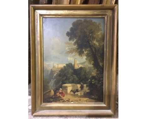 WILLIAM JAMES MULLER (1812-1845) BritishTivoliOil on panel, signed, old label to verso for Thomas Agnew & Sons, London, old l