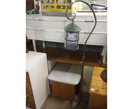 VINTAGE SWAN NECK COPPER STANDARD LAMP