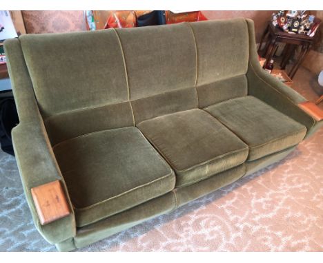 RETRO 3 PIECE SUITE SOLD AS A FILM PROP / DISPLAY ITEM ONLY OR REUPHOLSTERY PROJECT