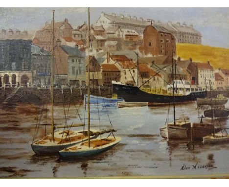 DON ANDERSON OIL (50 X 43)CM, NWR OIL (49 X 62)CM AND IRIS HILLARD WATERCOLOUR (54 X 36)CM PLUS GILT FRAMED BEVEL EDGED MIRRO