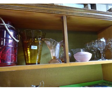 SHELF OF GLASSWARE