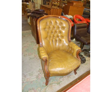 BUTTON BACK ARMCHAIR