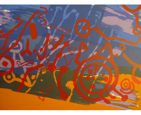 MARY LLOYD JONES LITHOGRAPH CAMIC CAIN 1993 LTD 51/56 PICTURE SIZE IS (36 X 20)CM