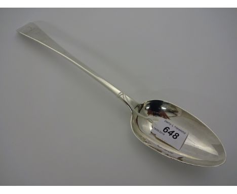 LONDON SILVER BASTING SPOON 1839 MARY CHAWNER RAT TAIL 134g