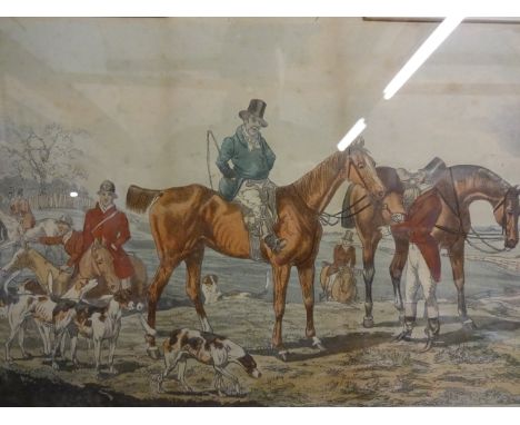 3 VINTAGE COLOURED HORSE/HUNTING THEMED PRINTS LARGEST IS (59 X 46)CM