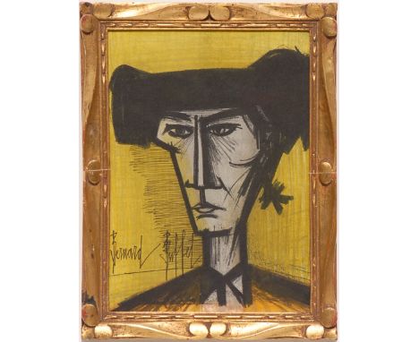 BERNARD BUFFET 'Torero', 1967, original lithograph, printed by Mourlot, 32cm x 23cm, framed and glazed.