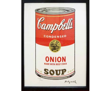 ANDY WARHOL 'Campbell's Onion Soup', lithograph, signed in the plate, pencil numbered Edition: 2272/3000, CMOA stamp on rever