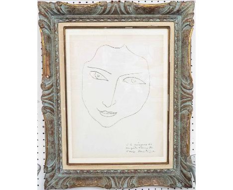 HENRI MATISSE 'Femme', 1945, original lithograph, signed and watermarked in the plate, 35cm x 27cm, ref Mourlot, framed and g
