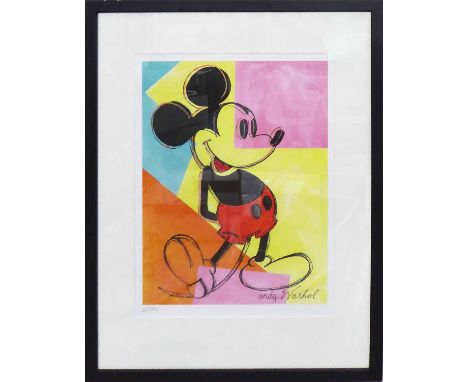 ANDY WARHOL 'Mickey', offset lithograph in colours, signed in the plate, 44cm x 31cm, framed and glazed.