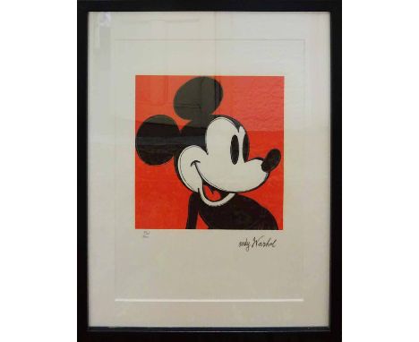 ANDY WARHOL 'Mickey Mouse', lithograph, signed in the plate, pencil numbered Edition: 4901/5000, CMOA stamp on reverse, 41cm 