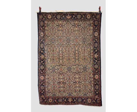 Attractive Saruk rug, north west Persia, early 20th century, 6ft. 6in. X 4ft. 5in. 1.98m. X 1.35m. Overall even wear. Ivory f