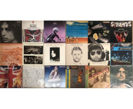 ROCK AND ROLL/FOLK LPS. Approx 76 LPs with decent runs of collectable artists. Expect: Bob Dylan, Asia, Fairport Convention, 
