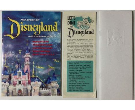 VINTAGE DISNEYLAND EPHEMERA. A 1955 'The Story Of Disneyland' guidebook in excellent condition, a 1955 'Welcome to Disneyland