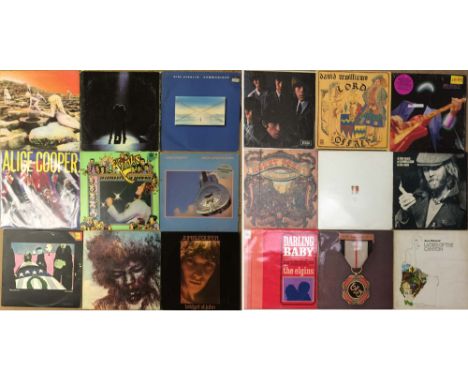 CLASSIC ROCK AND POP LPS. Approx 80 LPs with artists from: Lindisfarne, Jimi Hendrix, Bridget St. John, The Kinks, Dire Strai