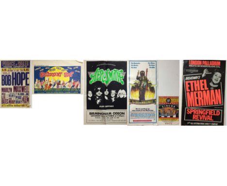 POSTERS. Approx 18 assorted posters, to include: 'All This And World War II' (13.5 x 29.5", VF, folded), original Belgian 'Ho