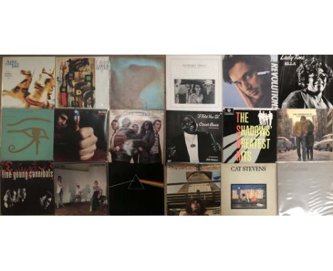 CLASSIC ROCK/POP LPS. A collection of 96x LPs with artists to include: Pink Floyd, The Shadows, Bob Dylan, U2, Elton John, Ca