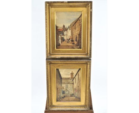 S Bright Lucas, a quiet corner fisherman's alley, watercolour, a pair, signed and titled verso, 35cm high x 24.5cm wide