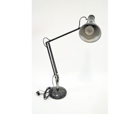 A black anglepoise lamp, 82cm high