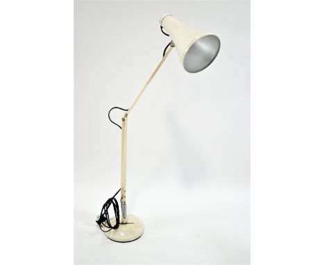 A white anglepoise lamp, 84cm high