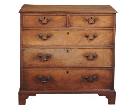 A George III mahogany chest of drawers , circa 1770  A George III mahogany chest of drawers  , circa 1770, the moulded top ab